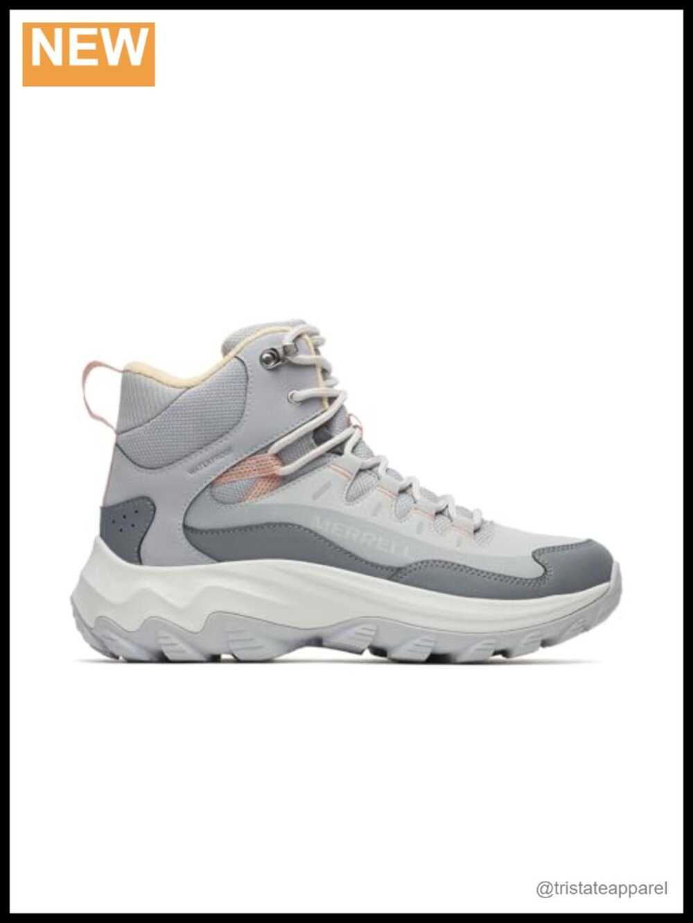 Waterproof Mid Hiking Boots with Suede Upper and Sticky Rubber Outsole